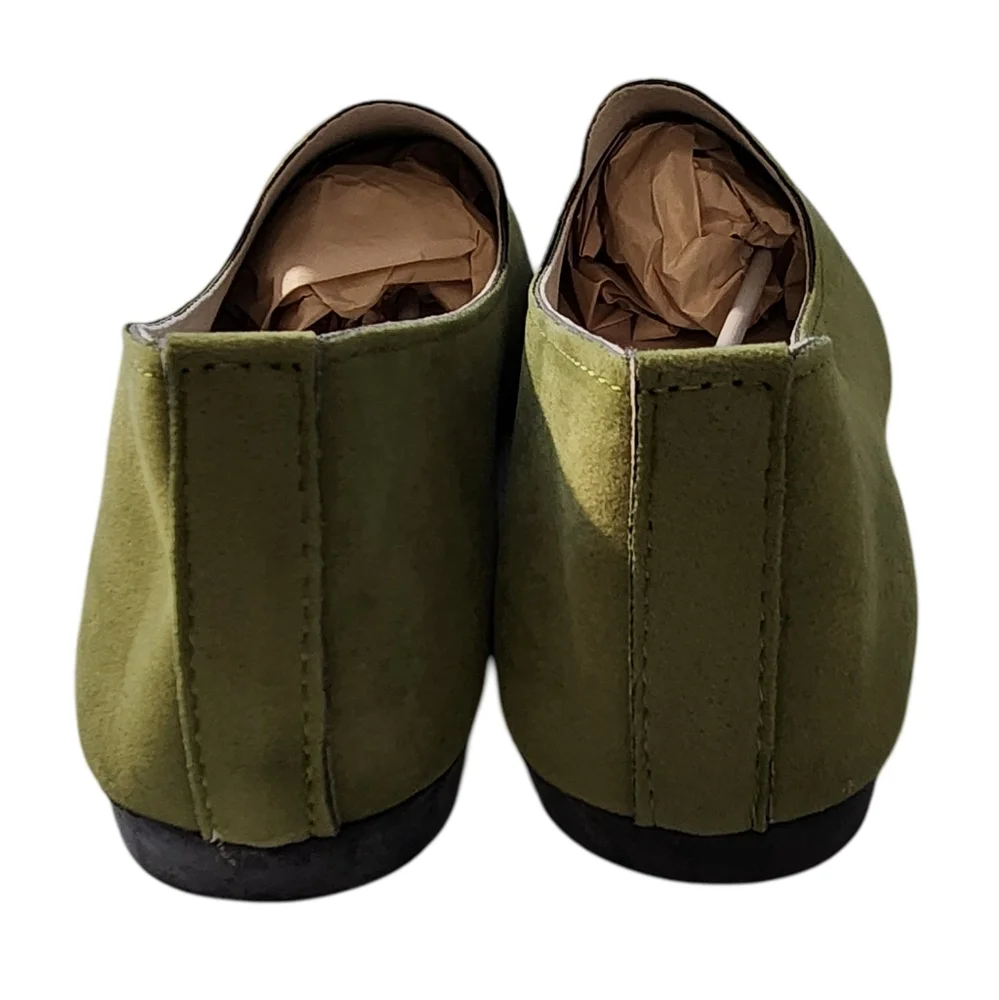 HP! NWOT Green suede flats - Picture 6 of 8